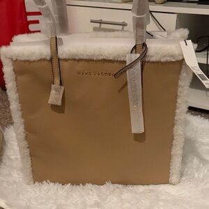 Marc Jacobs Tan Tote with White Trim